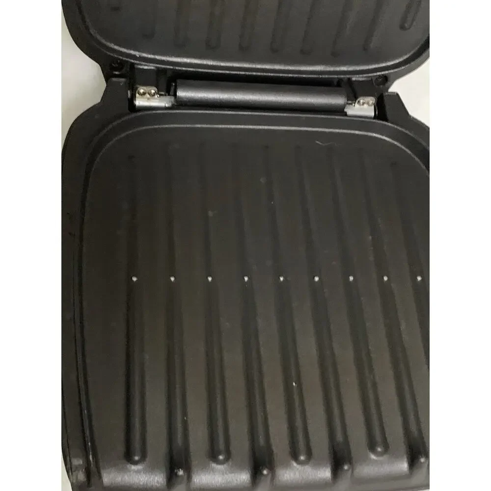 George Foreman Black 4-Serving Basic Plate Grill & Panini #GR340FB No Drip Tray